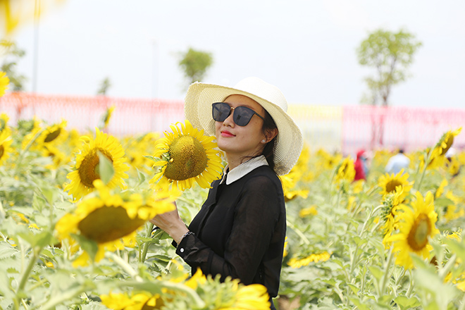Nóng &#34;thở ra lửa&#34;, hàng trăm người vẫn đội nắng check-in cánh đồng hoa ở Sài Gòn - 3